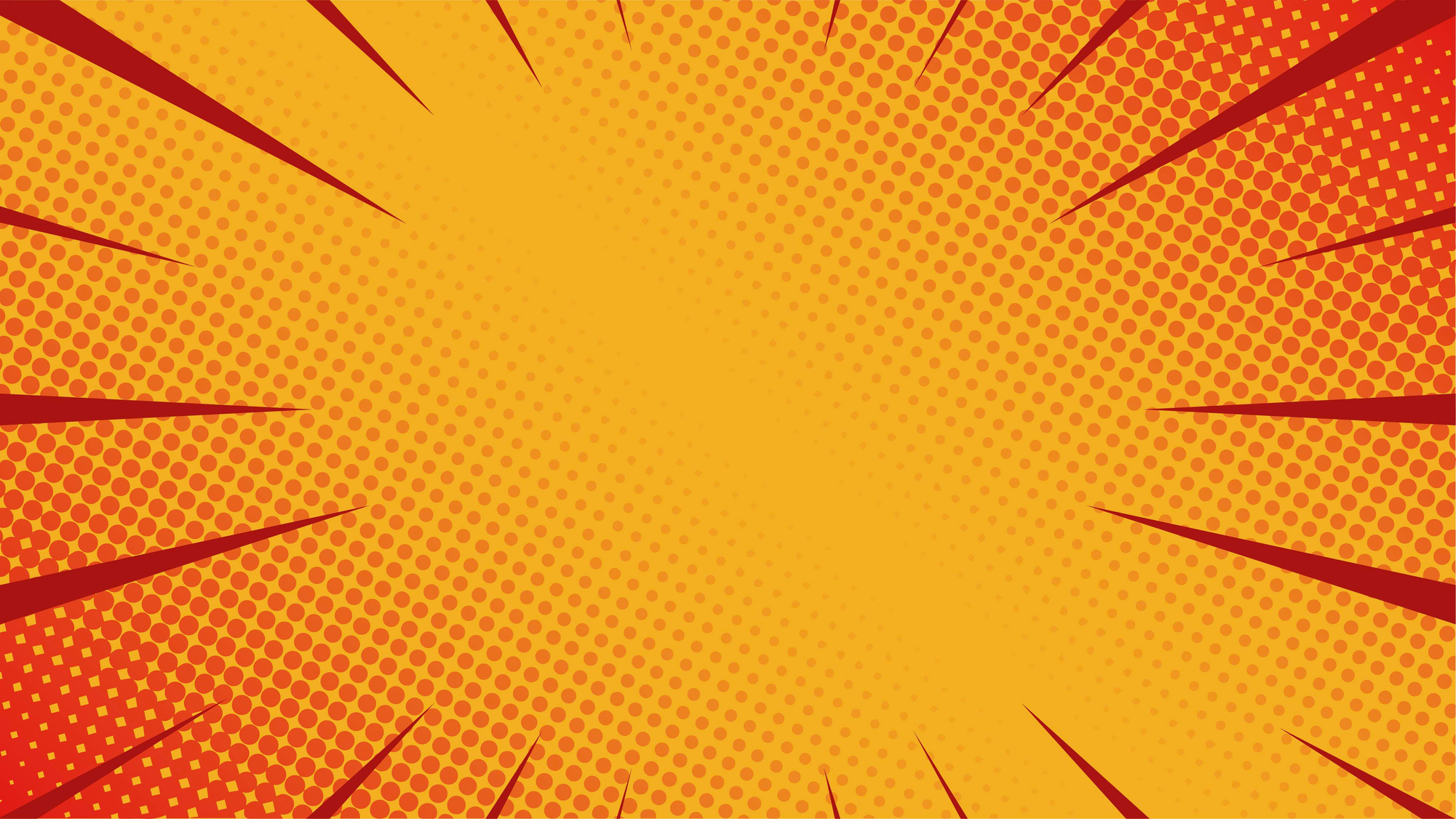 Red Orange Pop Art Comic Background